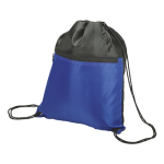 Drawstring Sport Bag with Zip Pocket 210D