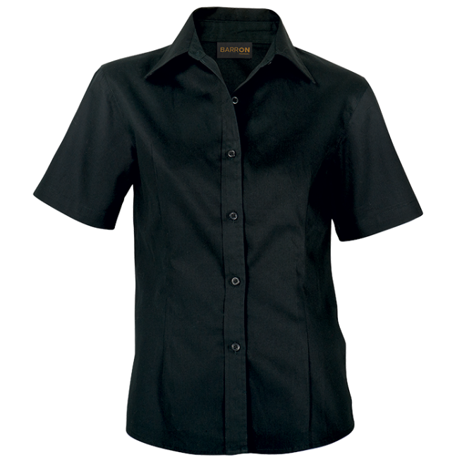 Brushed Cotton Twill Blouse Short Sleeve Ladies