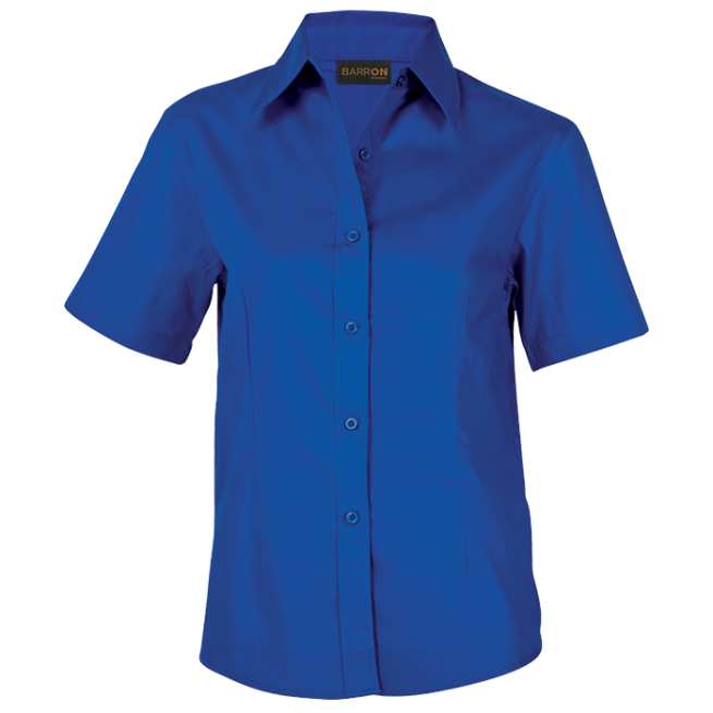 Brushed Cotton Twill Blouse Short Sleeve Ladies