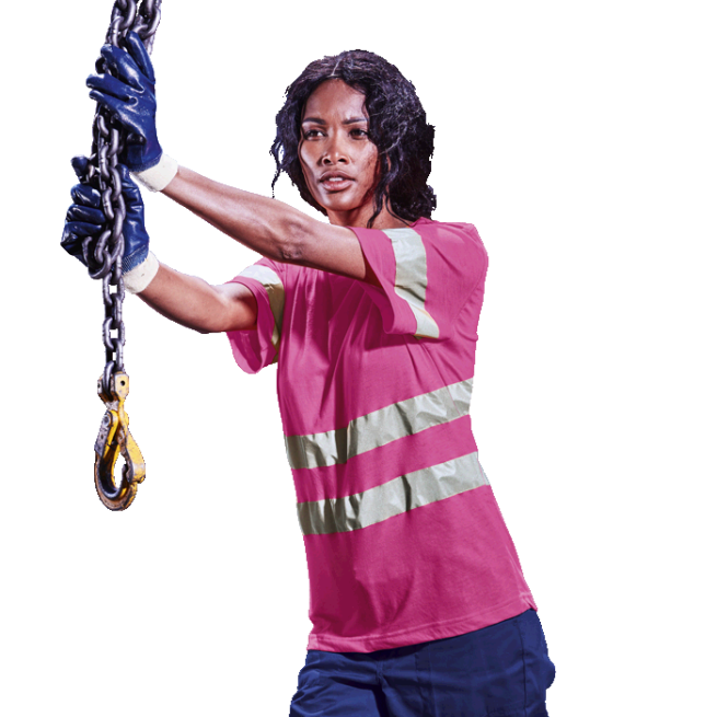 150g Poly Cotton Safety T-Shirt with tape